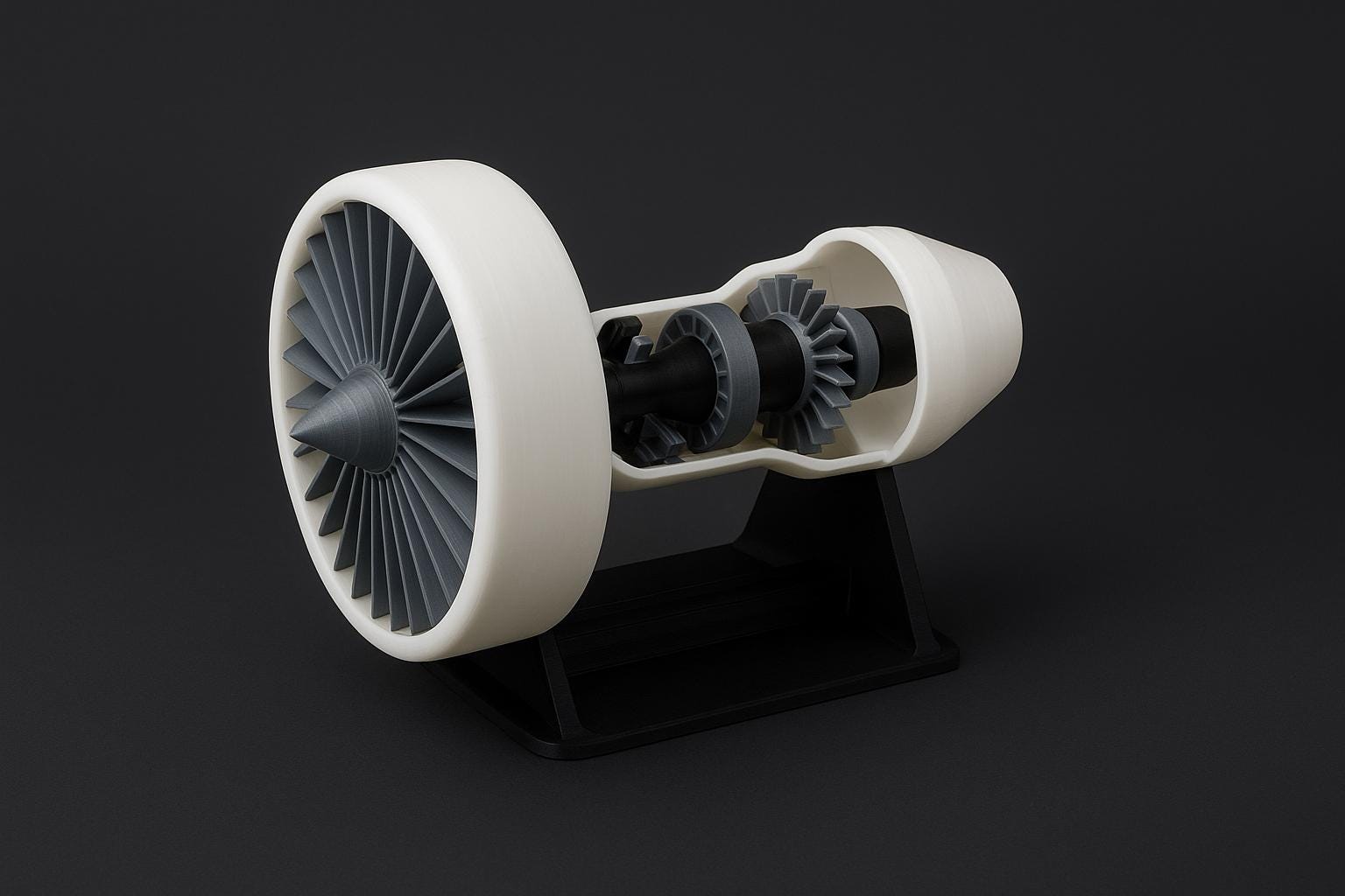 Spining Engine Turbofan Jet Engine Display | Spinning Aircraft Engine Scale Model With ...