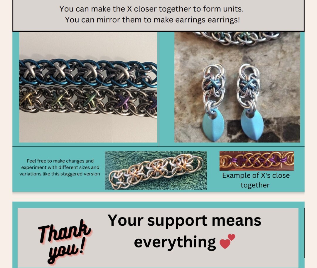 Chainmaille Jewelry Tutorial for Intermediate Level Etsy