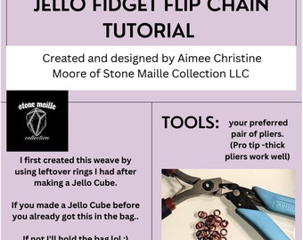 Chainmaille jewelry tutorial for my Jello Fidget Flip Chain weave