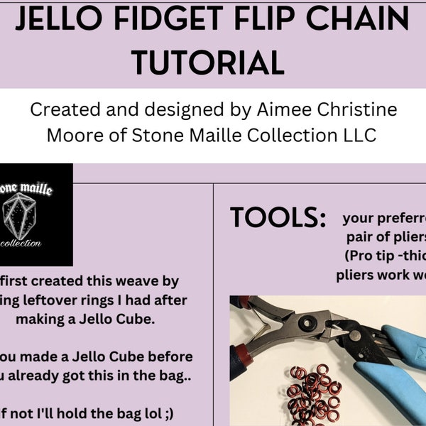 Chainmaille jewelry tutorial for my Jello Fidget Flip Chain weave