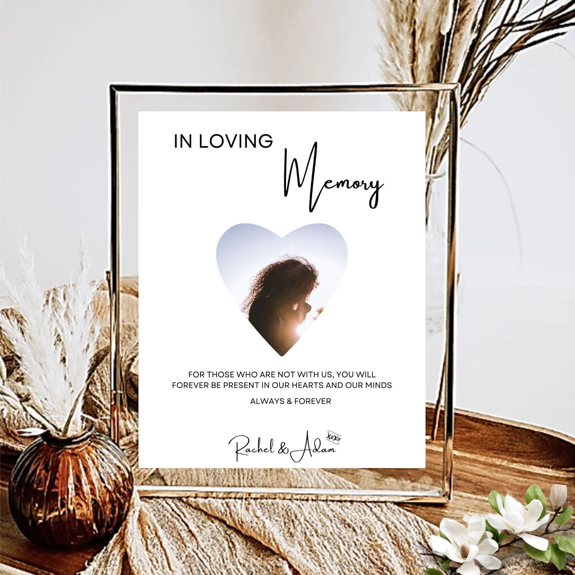 Loving One Sign In Loving Memory Wedding Sign, Printable Loved One Memorial, Modern ...