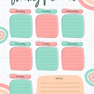 Printable Planner, PDF, Social Media, Daily Weekly Monthly Planner ...