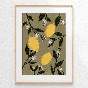 Lemons of Menton | Digital Art Print Wall Art Decor