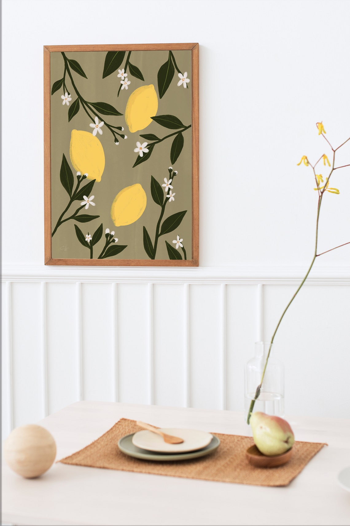 Lemons of Menton | Digital Art Print Wall Art Decor - Etsy