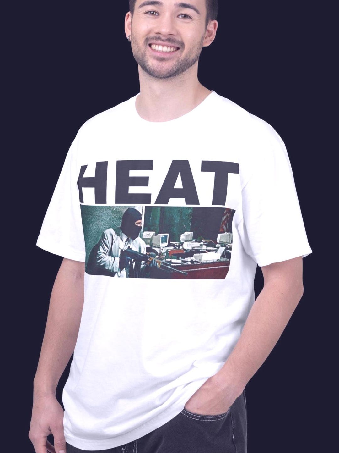 HEAT映画Tシャツ、ヒート・マイケル・シャツ、90年代アル・パチーノ 