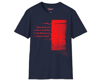 Dune Anti AI quote T-Shirt, Thou shalt not make a machine in the likeness of a human mind