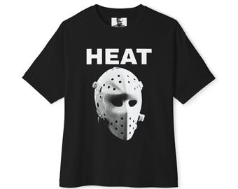 Heat Movie T-Shirt: Vintage 90s Hockey Mask Tee oversized boxy fit