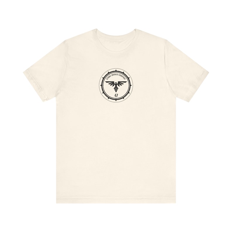 47 Strike Drone Company T-Shirt, Ukraine Insignia, 47OMBr, Military Insignia, UAF, FPV Natural