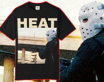 Michael HEAT Movie TShirt: 90s Film, De Niro & Pacino, Heat Mask, Heist scene from film Heat 1995
