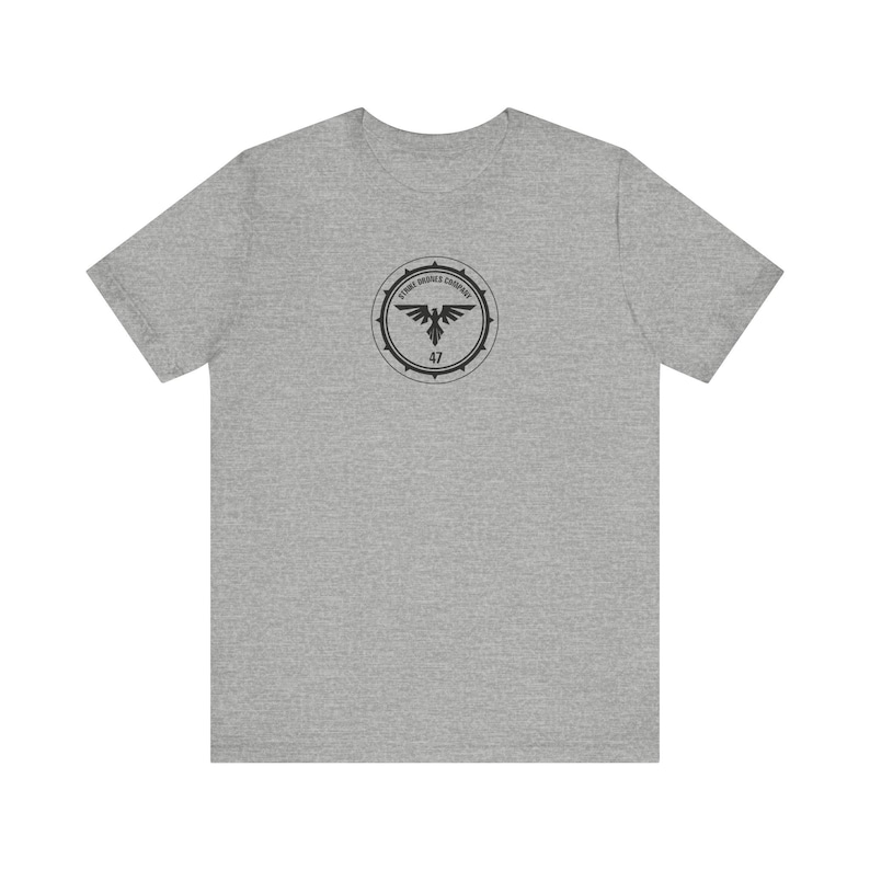 47 Strike Drone Company T-Shirt, Ukraine Insignia, 47OMBr, Military Insignia, UAF, FPV Athletic Heather