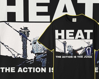HEAT hockey mask movie T-Shirt, Movie Vintage Tee, Vintage Heat Shirt, 90s film, Robert De Niro, Al Pacino, Michael Mann