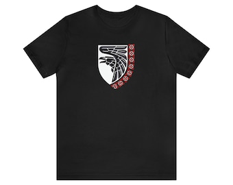 93rd Mechanized Brigade T-Shirt,  Ukraine Insignia, 93OMBr, Military Insignia, Vyshyvanka pattern