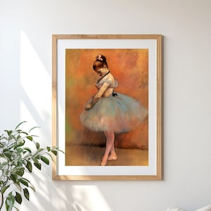 Edgar Degas Style dance class, Impressionist Ballerina Portrait Painting, AI Art Print, Printable Wall Art, Digital PRINTABLE