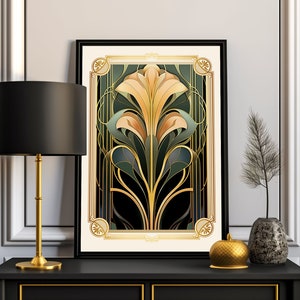 Art-Deco-Druck-Plakat Trendiger Druck Vintage-Stil Wand Art Deco-Wand-Dekor-Jugendstil-Druck DRUCKBAR Sofortiger digitaler Download