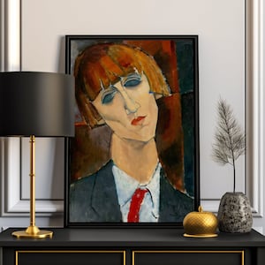 Modigliani Print Amedeo Modigliani Woman Vintage Portrait Painting Modernist Portrait Wall Art PRINTABLE Instant Download Digital