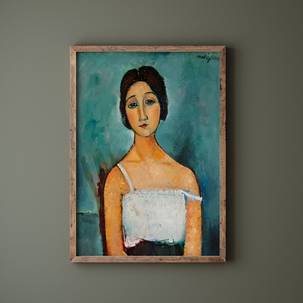 PRINTABLE Modigliani Print Amedeo Modigliani Woman Vintage Portrait Painting Modernist Portrait Wall Art Instant Download Digital