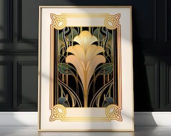 Peacock Art Deco Print PRINTABLE Wall Art Trendy Print Vintage Poster ...