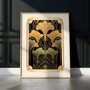 Art Deco PRINTABLE Wall Art Vintage Style Poster Art Deco Wall Decor Trendy Print Gold Art Nouveau Print PRINTABLE Digital Download