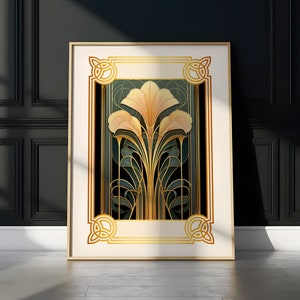 Art Deco PRINTABLE Wall Art Vintage Style Poster Art Deco Wall Decor Trendy Print Gold Art Nouveau Print PRINTABLE Digital Download