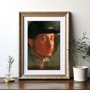 Edgar Degas Print Edgar Degas Poster Edgar Degas Self Portrait Painting French Vintage Art Wall Decor Instant Digital PRINTABLE