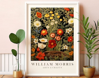 Stampa artistica floreale di William Morris: decorazione botanica in stile Art Nouveau, poster stampabile (download digitale)