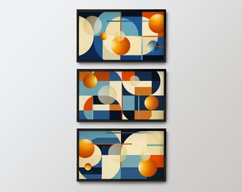 Bauhaus TV Art Set: Geometric Modern Art Prints (Digital Download)