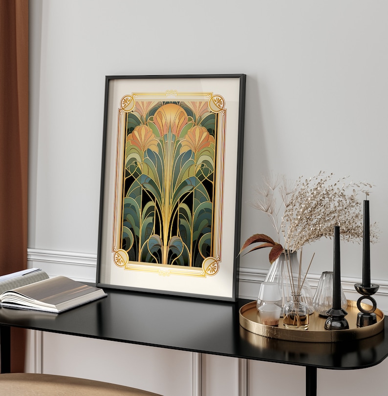 Art Deco PRINTABLE Wall Art Trendy Print Vintage Style Poster Floral ...