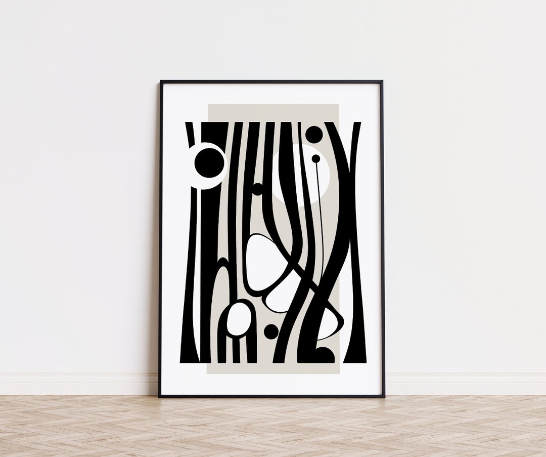 PRINTABLE Minimalist Abstract Art Print, Modern Bauhaus Wall Art ...