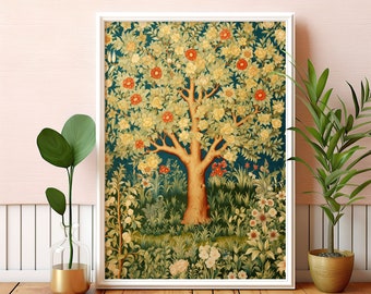 Boho Tree of Life Wall Art Mid Century Modern Botanical Art Print Farmhouse Wall Decor Instant Download Digital PRINTABLE