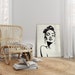 PRINTABLE Afro Woman Wall Art Decor Minimalist Sketch - Etsy