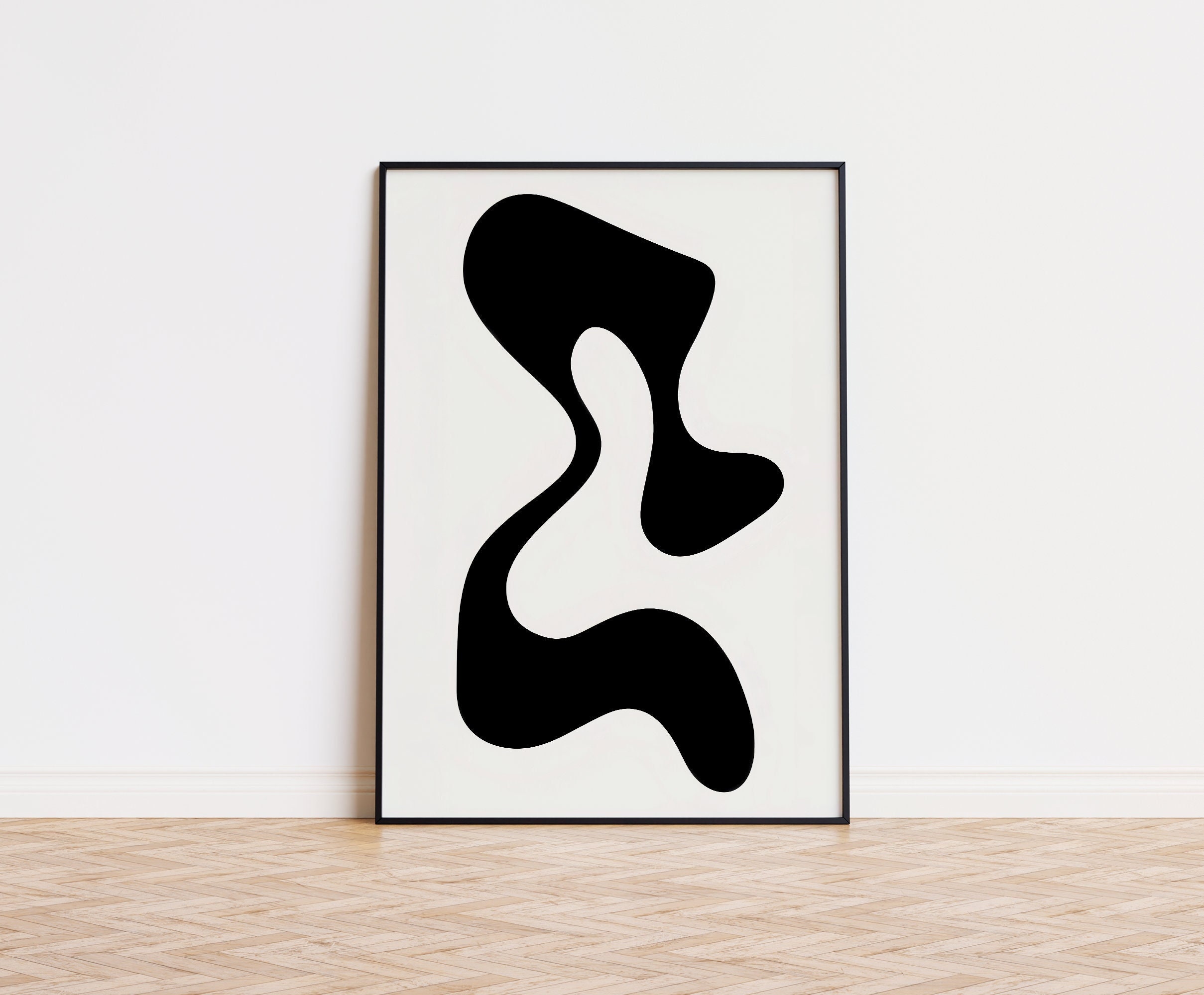 Minimalist Black and White Abstract Wall Art Modern Art - Etsy