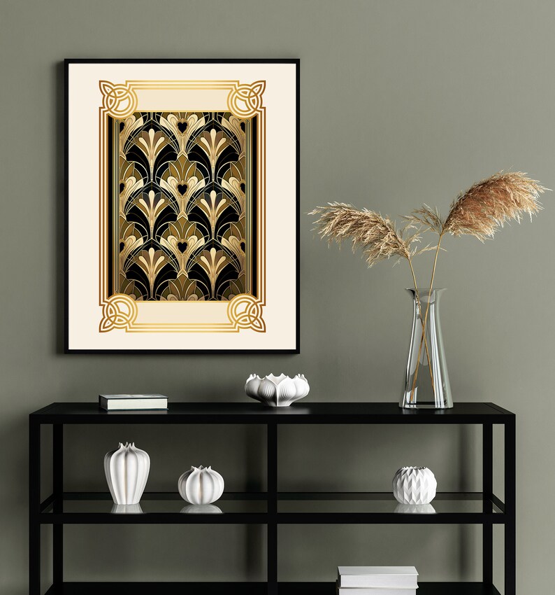 Art Deco PRINTABLE Wall Art Trendy Print Vintage Style Poster Floral ...
