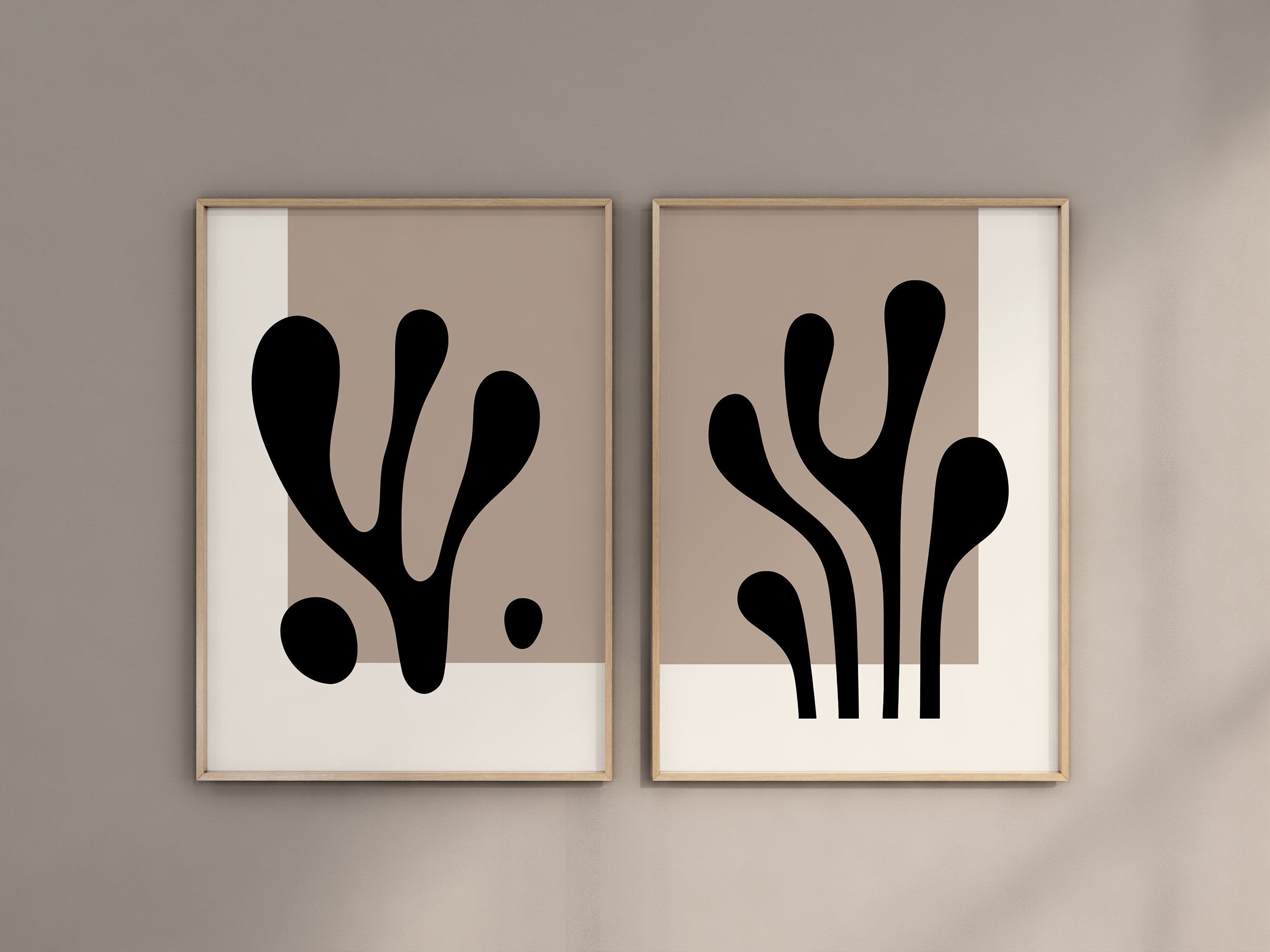 Minimalist Art Prints Set: Neutral Retro Decor (digital Download) - Etsy