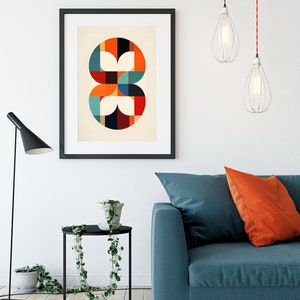 Bauhaus Wall Art Print, Minimalist Poster, Mid Century Modern ...