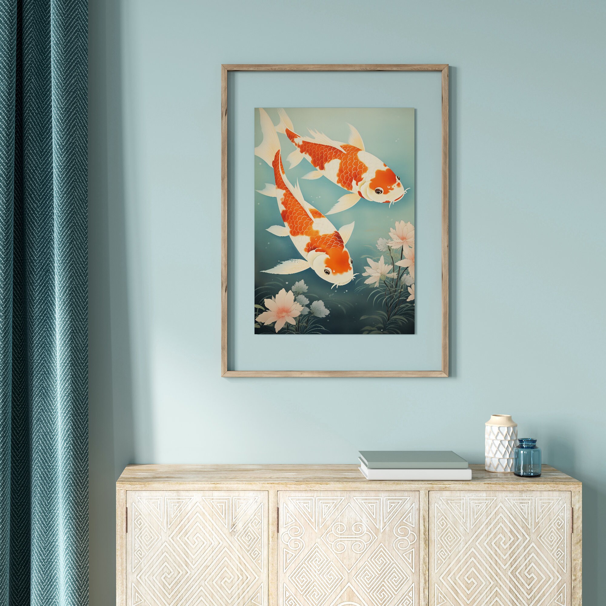 Japanese Print Japandi Wall Art Japanese Bathroom Art Woodblock Art ...