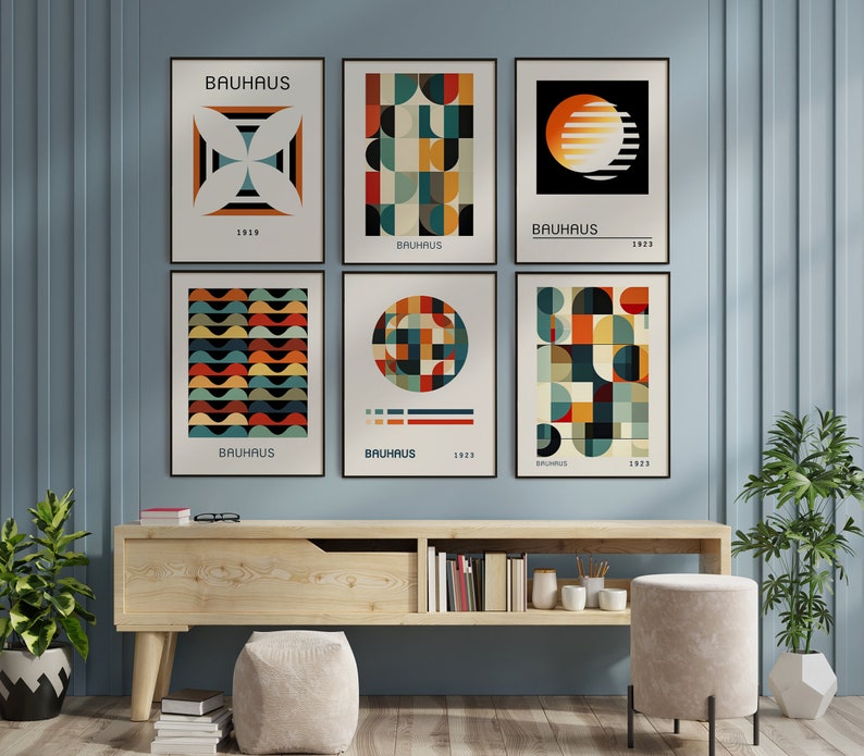 Bauhaus Printable Exhibition Poster Bundle, Set of 24, Mid Century Modern Prints, Minimalist Wall Art, Retro Art Print, Digital PRINTABLE zdjęcie 5