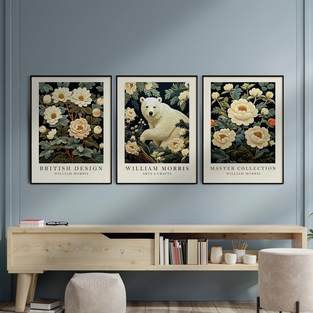 William Morris Gallery Wall Set: Botanical Art Nouveau Prints (digital ...