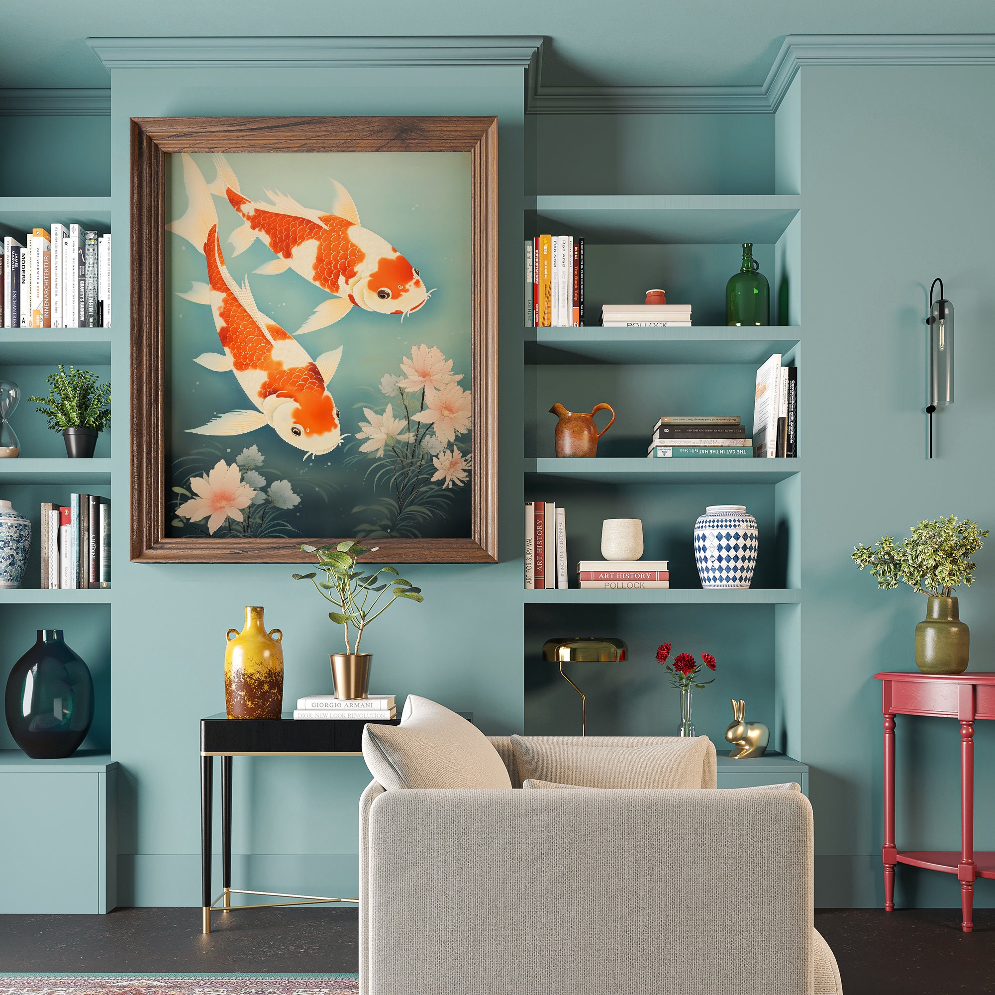 Japanese Print Japandi Wall Art Japanese Bathroom Art Woodblock Art ...