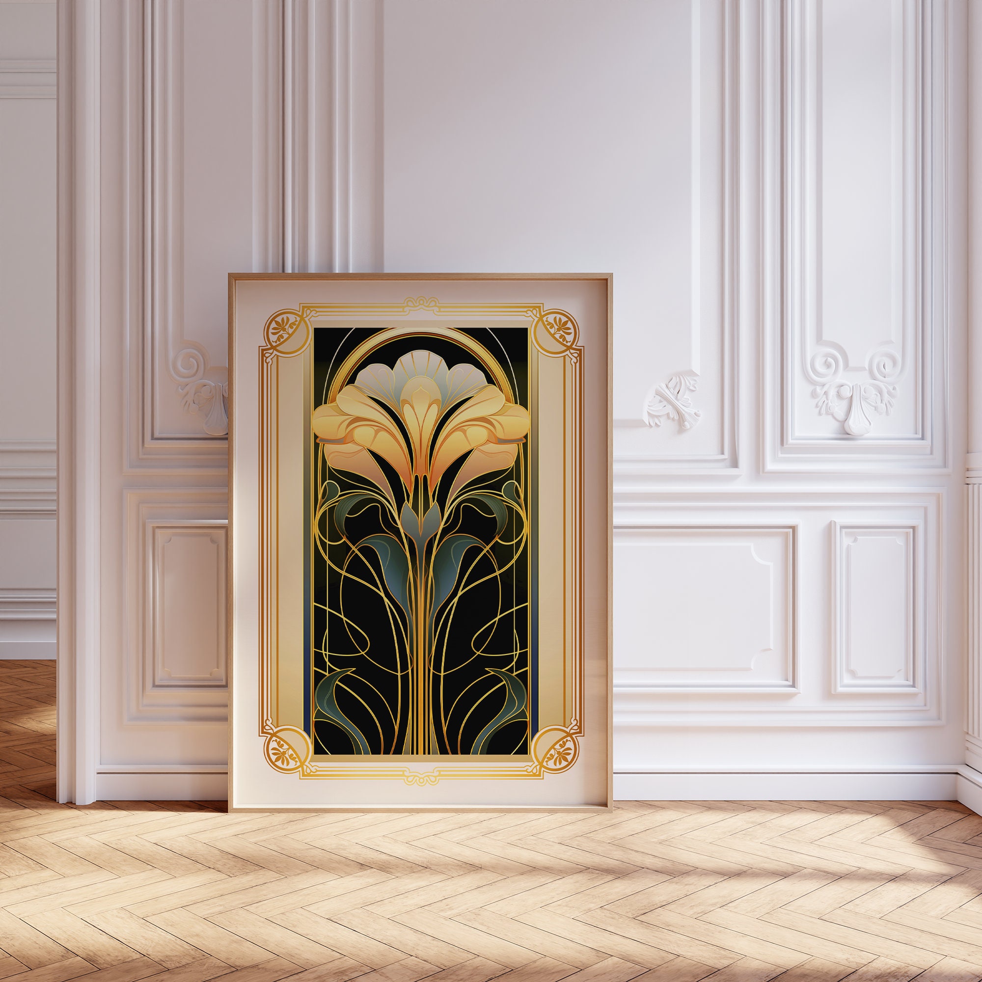 Art Deco PRINTABLE Wall Art Trendy Print Vintage Style Poster Floral ...