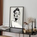 PRINTABLE Afro Woman Wall Art Decor, Minimalist Sketch Portrait, Woman ...