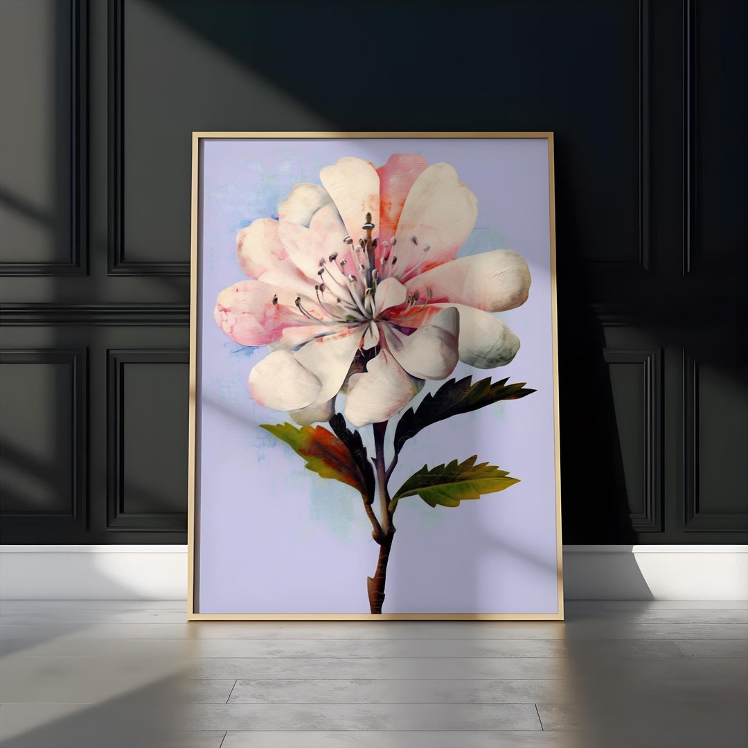 Botanical Wall Art Watercolor Flower Painting Floral Print for Modern ...