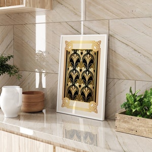 Art Deco PRINTABLE Wall Art Trendy Print Vintage Style Poster Floral ...