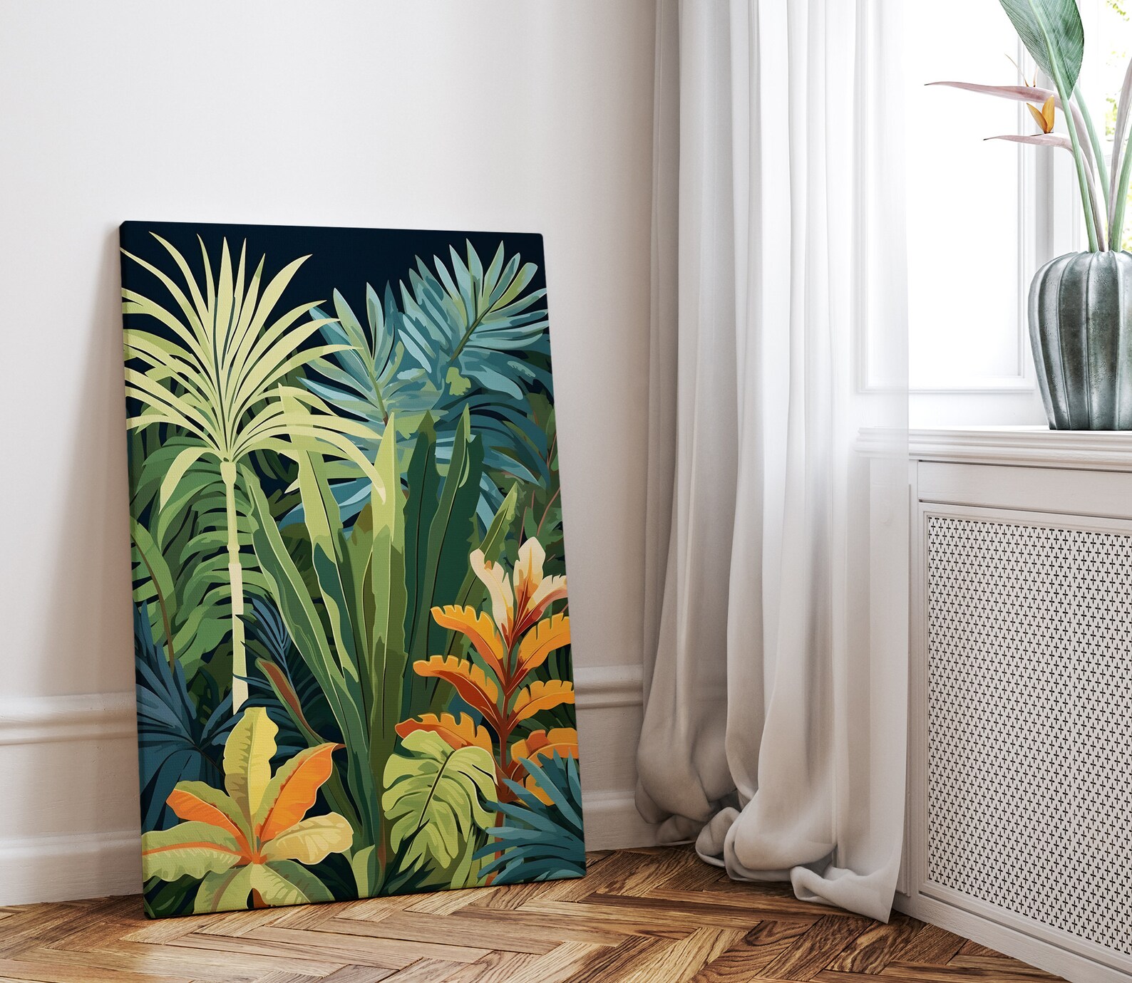 Boho Wall Art Botanical Print Green Tropical Leaves Wall Decor Plants ...