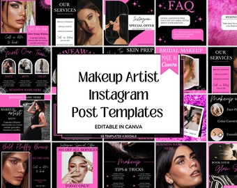 Makeup Artist Instagram Post Templates | Beauty Skincare Template ...