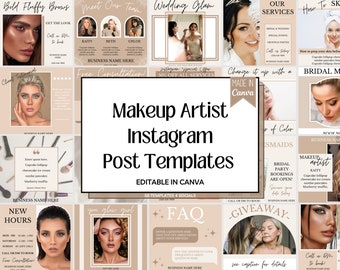Makeup Artist Instagram Post Templates | Beauty Skincare Template ...