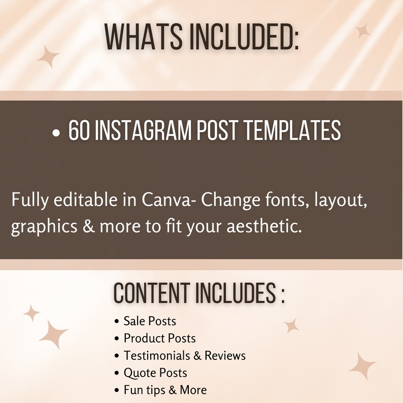 Instagram Post Template Fashion | 60 Instagram Posts | Neutral Fashion Instagram Influencer Template | Fashion Brand Instagram Post | Canva image 6