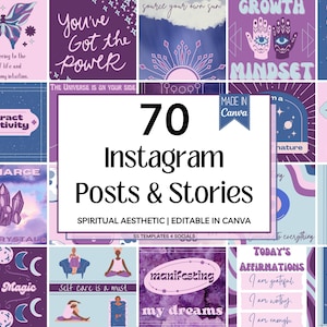 Spiritual Instagram Template | Astrology Instagram Template | Mystical Instagram Template | Social Media Template Spiritual | Canva Template