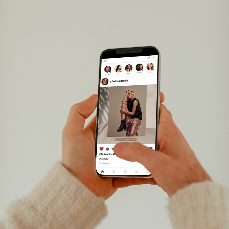 Instagram Post Template Fashion | 60 Instagram Posts | Neutral Fashion Instagram Influencer Template | Fashion Brand Instagram Post | Canva image 8
