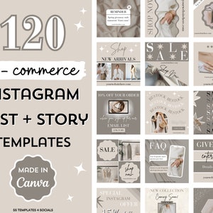 Ecommerce Social Media Template | Business Instagram Template | Product Instagram Template | Online Store Social Media | Clothing Business