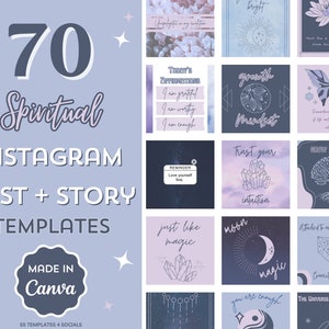 Spiritual Instagram Template | Mystical Social Media Template | Astrology Instagram | Social Media Template Spiritual | Canva Template